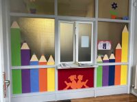 Pencil Themed Reception Noticeboards